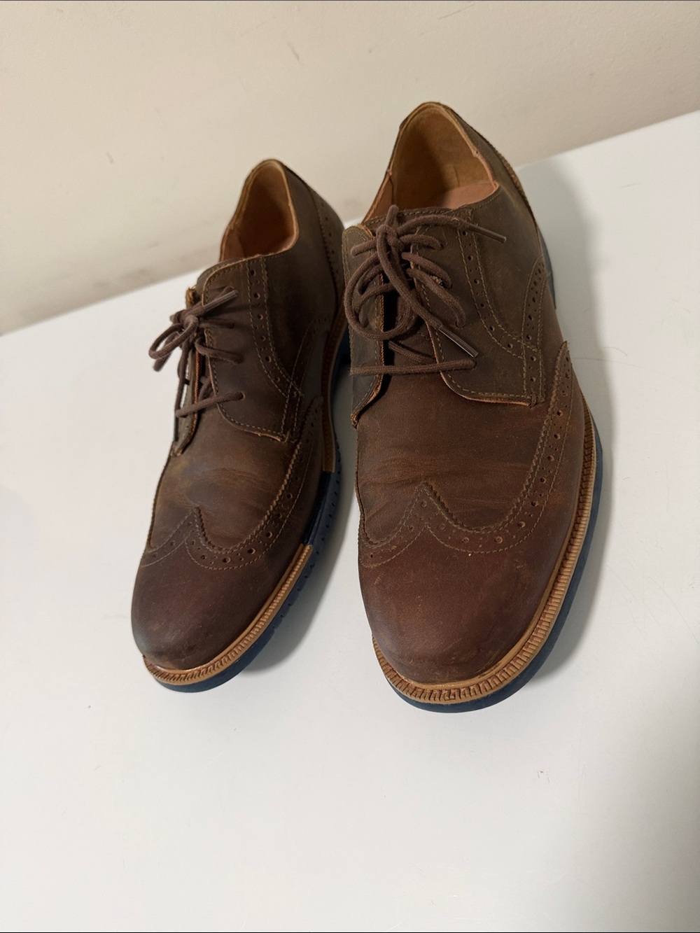 Cole Haan Brown Leather Wingtip Oxfords